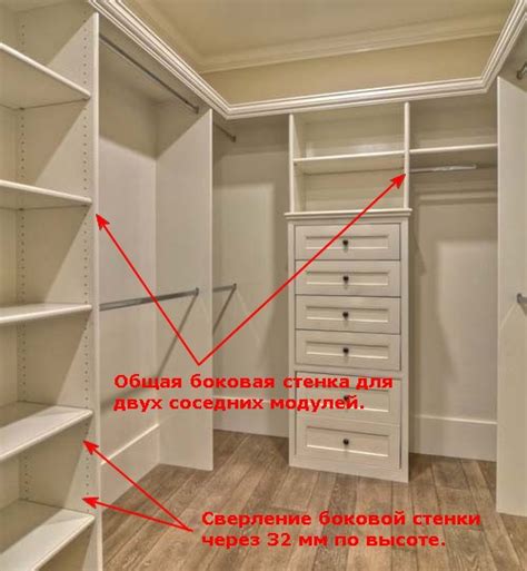 Изготовление п - образной гардеробной своими руками с использованием ...