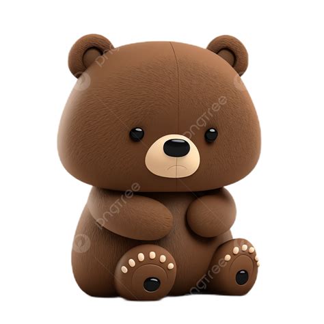 Brown Bear Toy Cute White Transparent, Toy, Brown Bear, Cute PNG