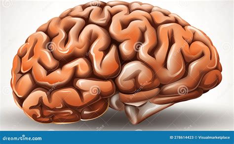 Clipart Image of a Simplified Human Brain Stock Illustration ...
