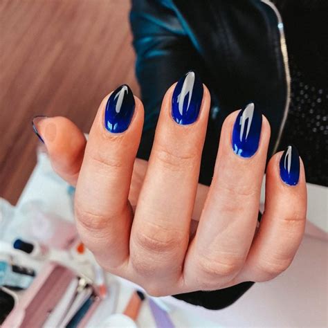 Unha De Gel Azul
