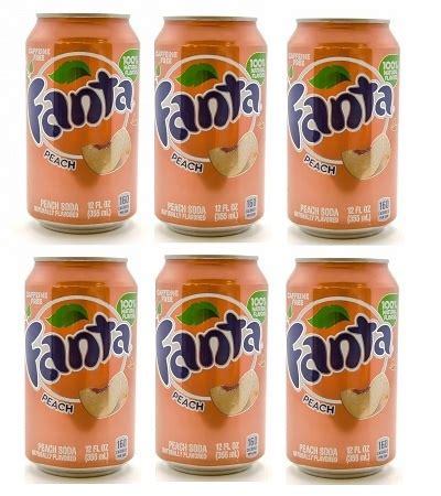 Газированный напиток Fanta Peach / Лимонад Фанта персик 355 мл 6 шт ...