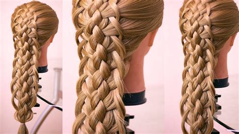 Многопрядная коса Подробный видео урок Hair tutorial Braid - YouTube