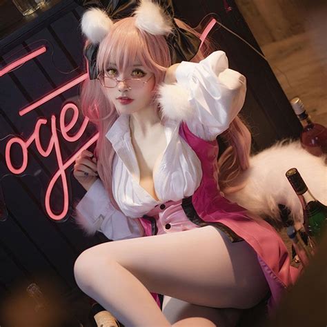 Fate/Grand Order FGO Tamamo Koyanskaya Bunny Girl Cosplay Costume