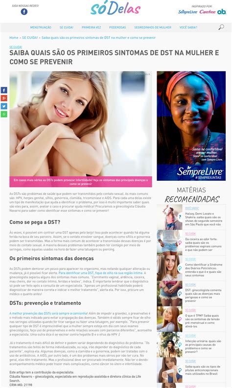 Portal Só Delas – Saiba quais são os primeiros sintomas de DST na ...