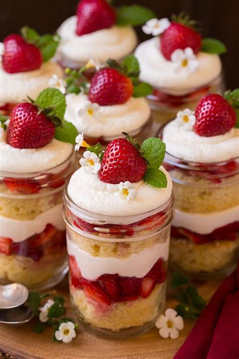 Strawberry Shortcake Trifles | Mason jar desserts, Desserts, Trifle recipe