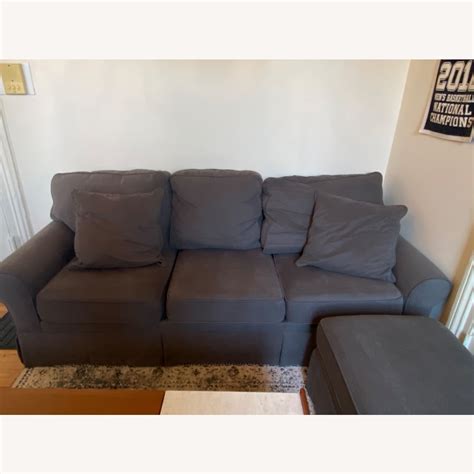 Bobs Furniture Katie Couch with Storage Ottoman - AptDeco