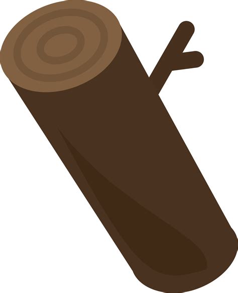 wooden log illustration vector  white background  vector