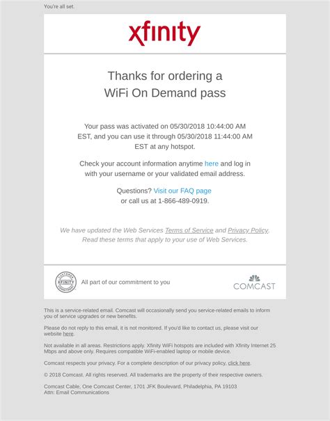 My email address was used to activate a Wi-Fi pass : r/Comcast_Xfinity