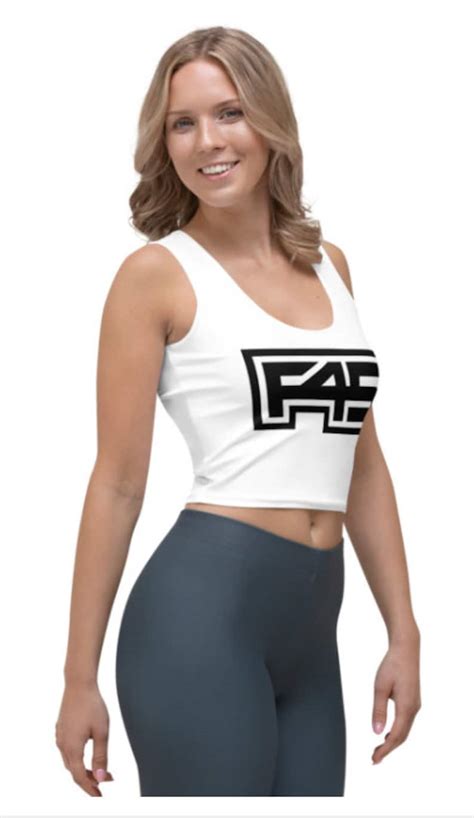 F45 White Women's Workout Crop Top Black F45 Logo Team Training. Life ...