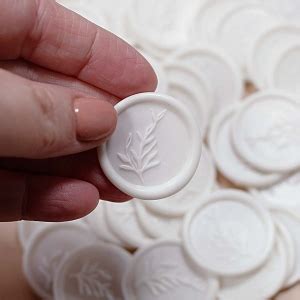 50 Lacre de cera Branco c/ Dupla face Pronta Entrega