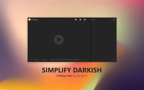 Simplify Darkish - PotPlayer Skin