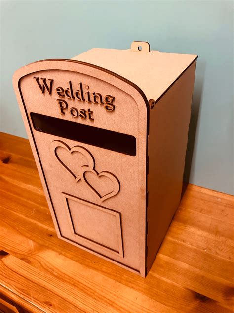 Large Wedding Post Box Wedding Day Card Holder Laser Cut | Etsy