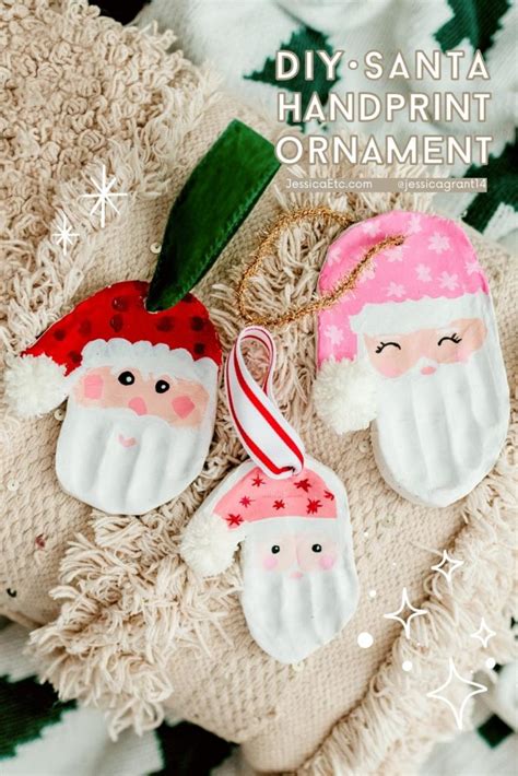 Santa Handprint Christmas Ornament » JessicaEtCetera.com | by Jessica Grant