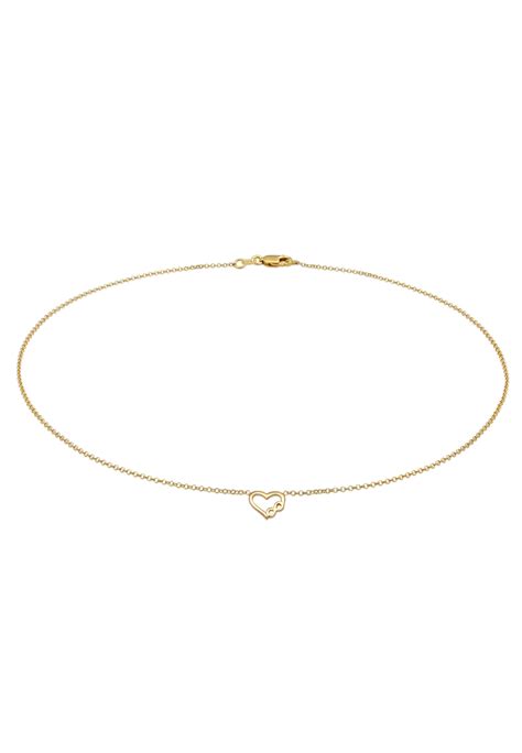 Herz Liebe Unendlichkeit Infinity 375er Gelbgold | Halsketten mit