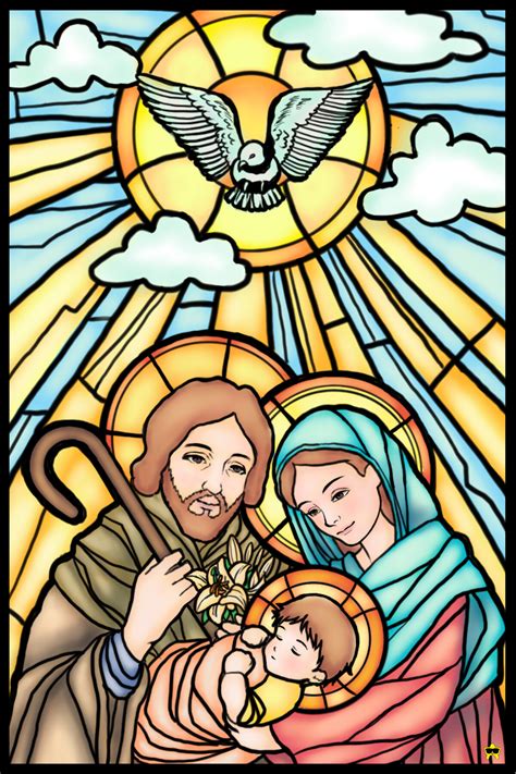 Holy Family Stained Glass