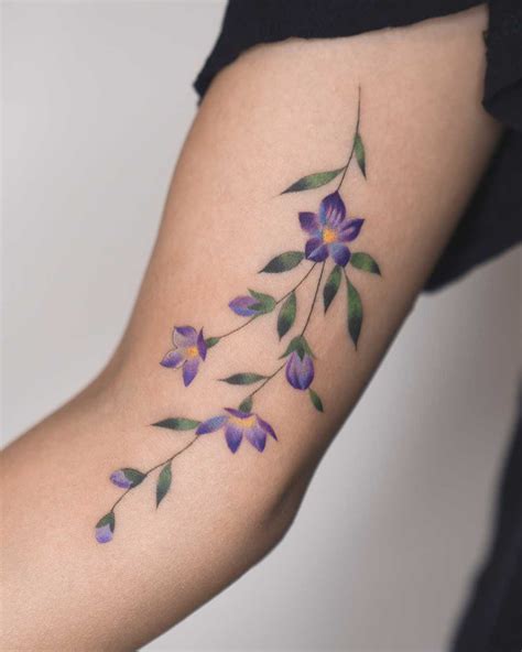 Violet Flower Tattoo Pictures | Best Flower Site