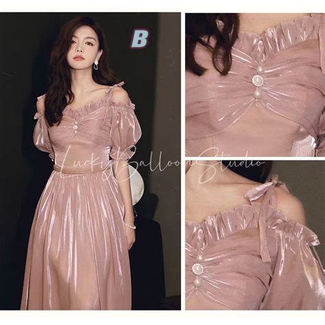pink dress pink gown womens fashion dresses sets dresses  carousell
