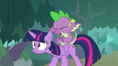Image - Spike lands on Twilight Sparkle's back S8E11.png | My Little ...