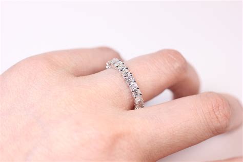 Diamond Eternity Ring On Finger