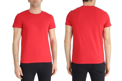 Plain Red T Shirt Front And Back