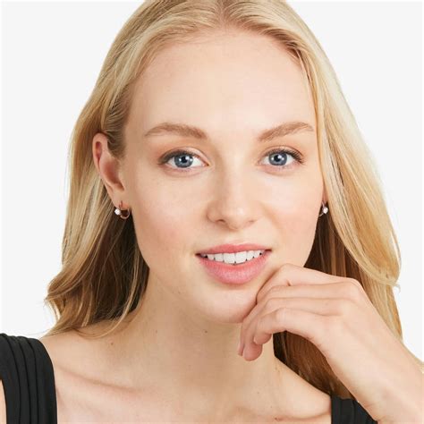 Solitaire Hoop Earrings With Lab-Grown Diamonds In 14K Rose Gold-81624r14l