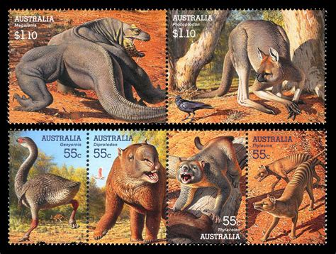 Paleophilatelie.eu - Australia 2008 Megafauna stamps