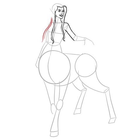 How to draw a Female Centaur - Sketchok Easy Drawing Guides