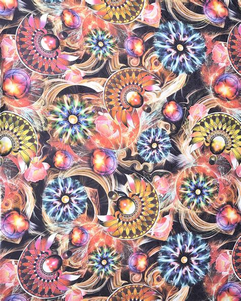 multi color fabric   weave  digital printed flowers exotic