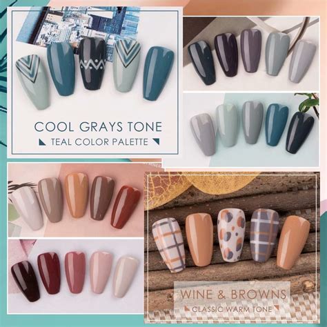 Gellen UV Gel Nail Polish Kit, 16 Colors with Top & Base Coat, Wine ...