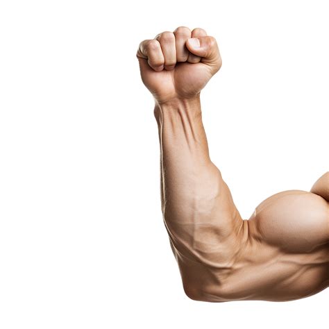 AI generated Male athlete flexing muscle isolated on transparent