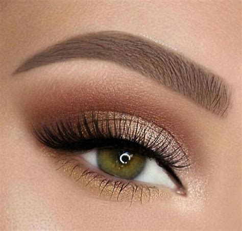 Макияж глаз коричнево-золотой | Maquillaje de ojos, Maquillaje para ...
