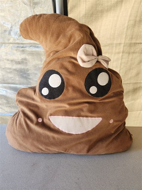 Toy Factory Extra Large Giant Mrs Poop Poo Emoji Plush Stuffed Pillow 28" by 30" - Other