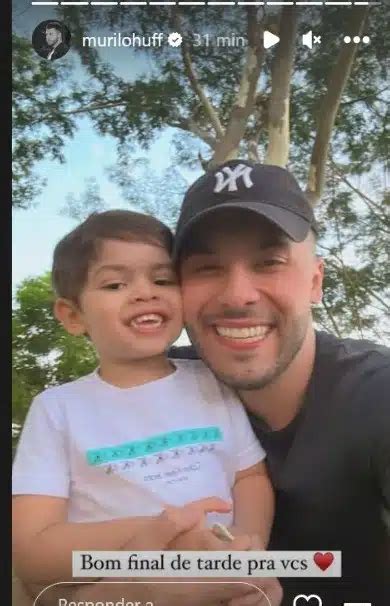 Murilo Huff posa com seu filho com Marília em passeio: "iguais"