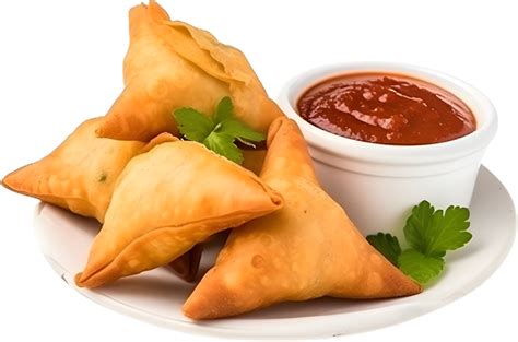 samosa near ketchup in a transparent background 46496734 PNG