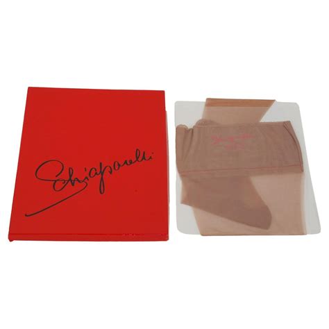 Elsa Schiaparelli Pair of Stockings and Its Original Box Circa 1958 For