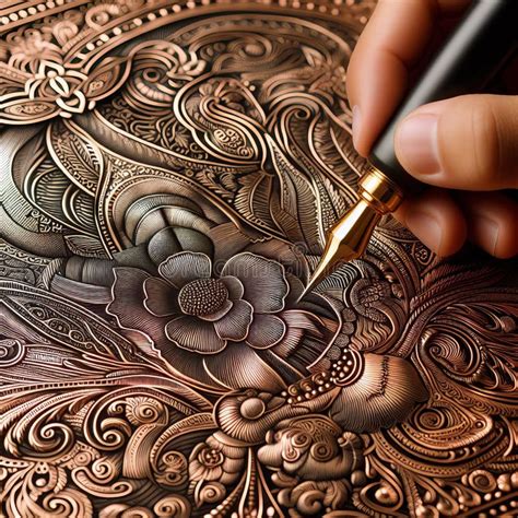 20 6. Detailed Metal Engraving Drawing_ a Drawing Crea Stock Image - Image of involving, item ...