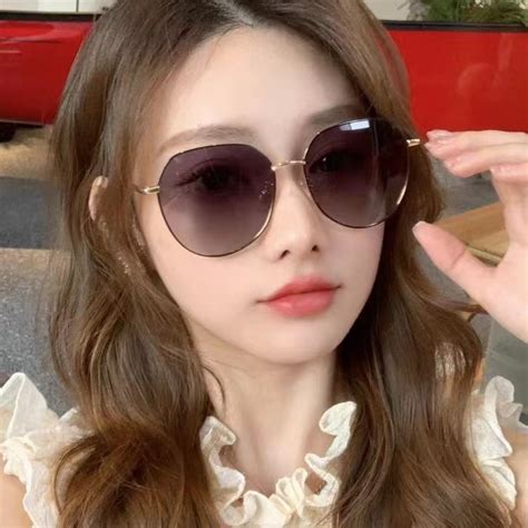 New fashion sunglasses Women's UV protection sunglasses metal ...