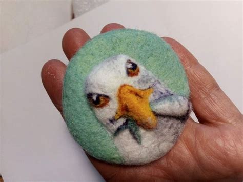 брошь чайка из шерсти | Cute toys, Popsockets, Brooch