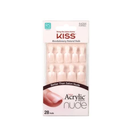 Kiss® Salon Acrylic™ Nude French Real Short Nail Kit, 28 ct - Kroger