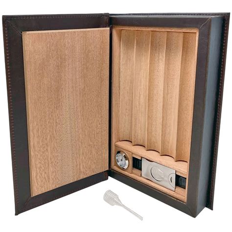 Novelist Leather Book Travel Humidor: Just Smoke Cigars