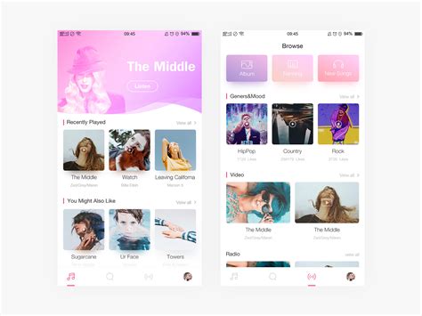 Music App by C_Qing on Dribbble