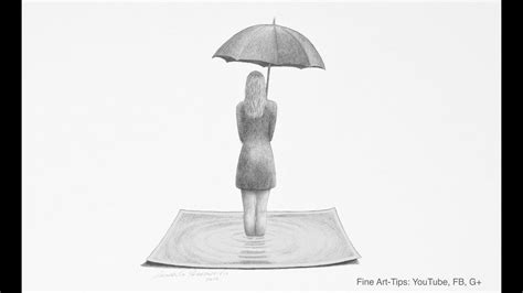 Person Holding Umbrella Drawing at PaintingValley.com | Explore ...