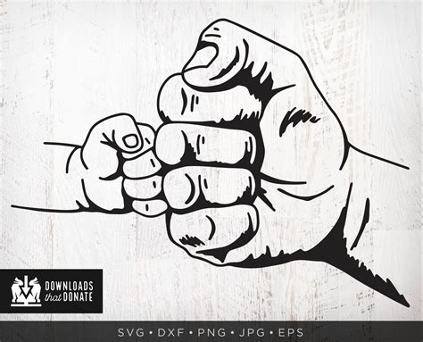 Fist Bump SVG Sketch New Dad SVG Father's Day SVG | Etsy New Zealand