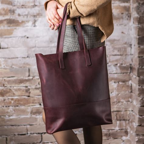 Laptop Work Tote Women Classic Leather Tote Bag Handcrafted - Etsy