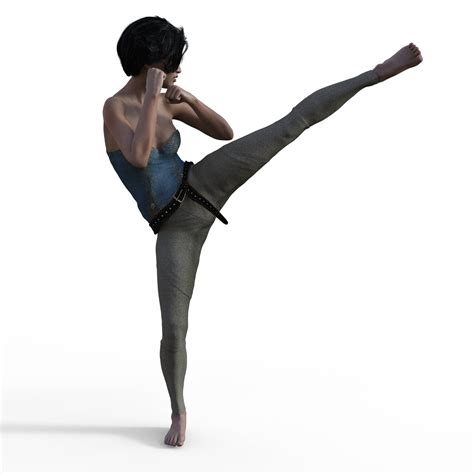 Figure drawing pose of female, martial art, action, combat, fighting ...