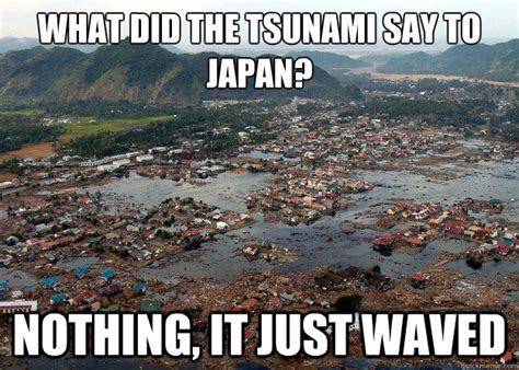 What did the tsunami say to Japan? Nothing, it just waved - Tsunami ...