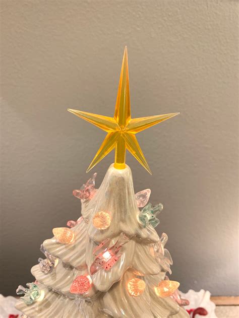 Vintage Ceramic Christmas Tree Star Toppers choose Color & - Etsy
