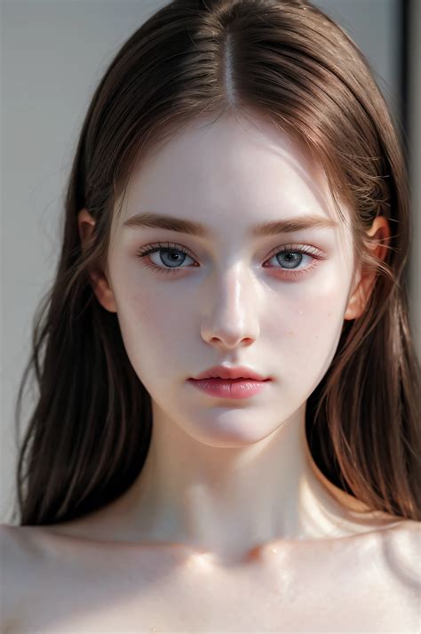 A close up of a woman with long hair and a white shirt - SeaArt AI