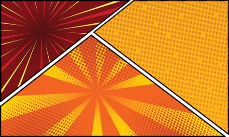 Sunburst Halftone Superhero Comic Background Poster 19009404 Vector Art ...