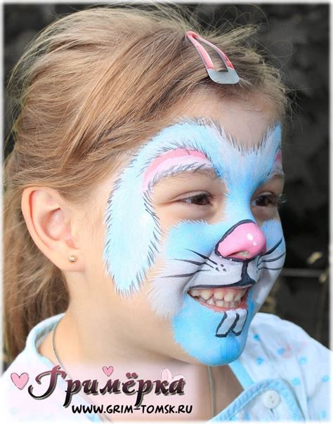 Аквагрим, грим, заяц, зайчик face painting, make-up, hare | Детский ...
